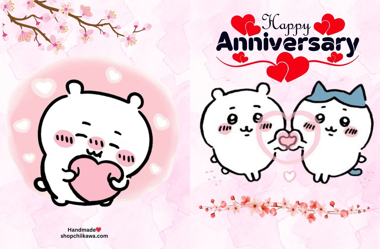 Chiikawa Anniversary Greeting Card for Kawaii Romance and Heartfelt Milestones - Image 6