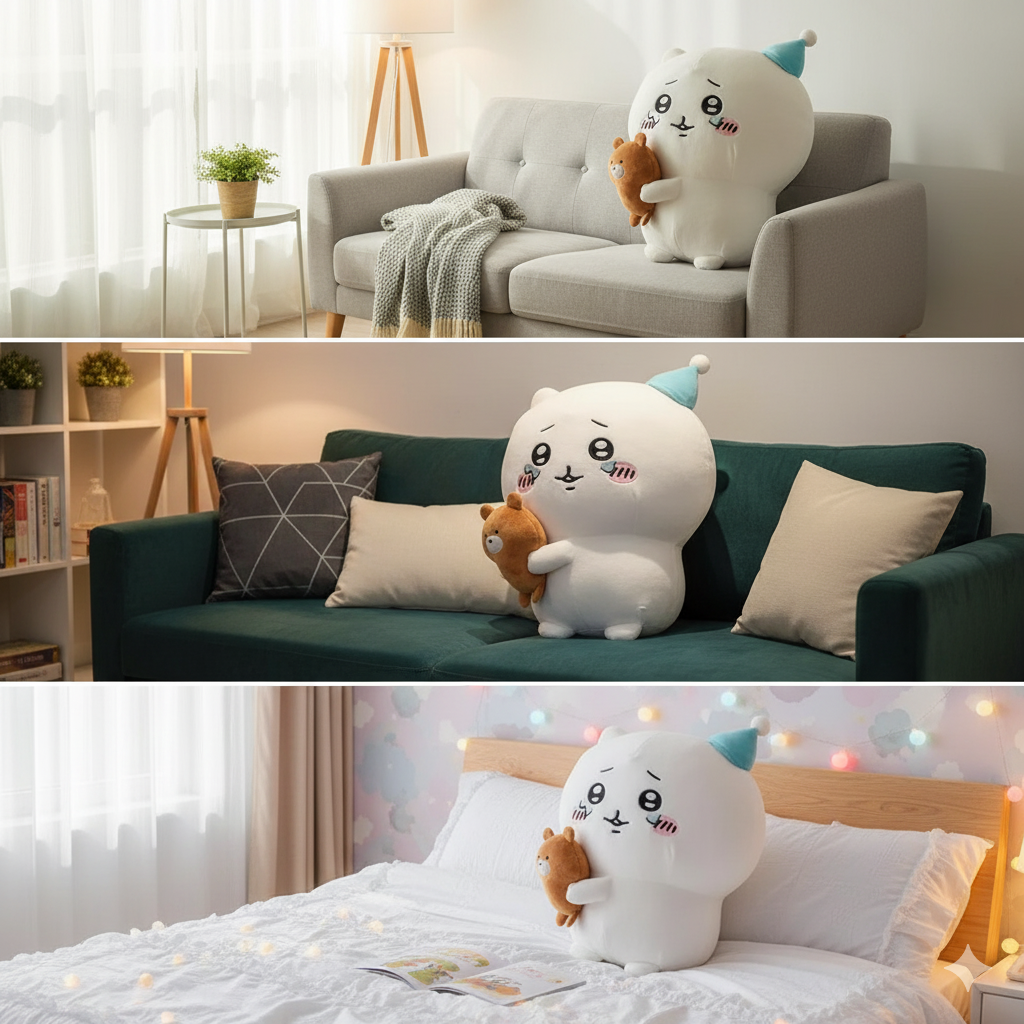 Chiikawa Crying Face Plush Pillow