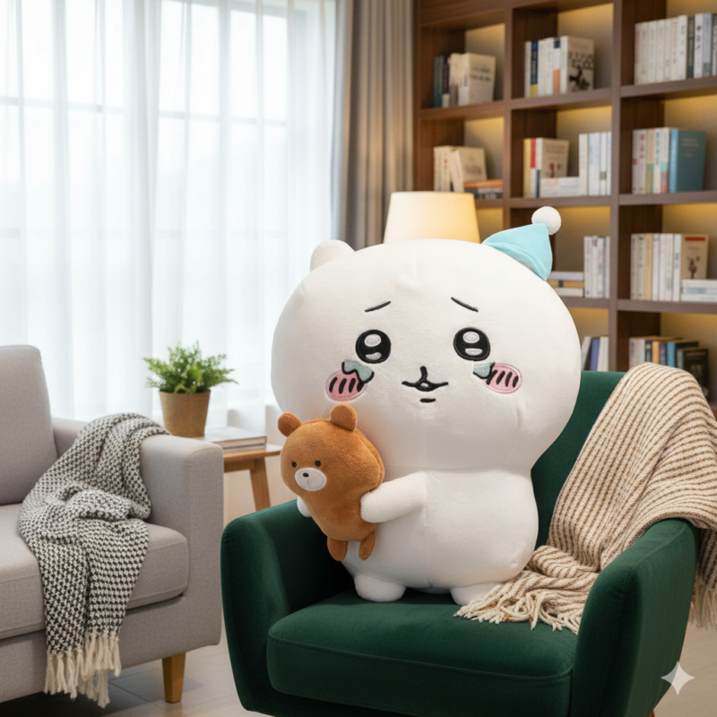 Chiikawa Crying Face Plush Pillow