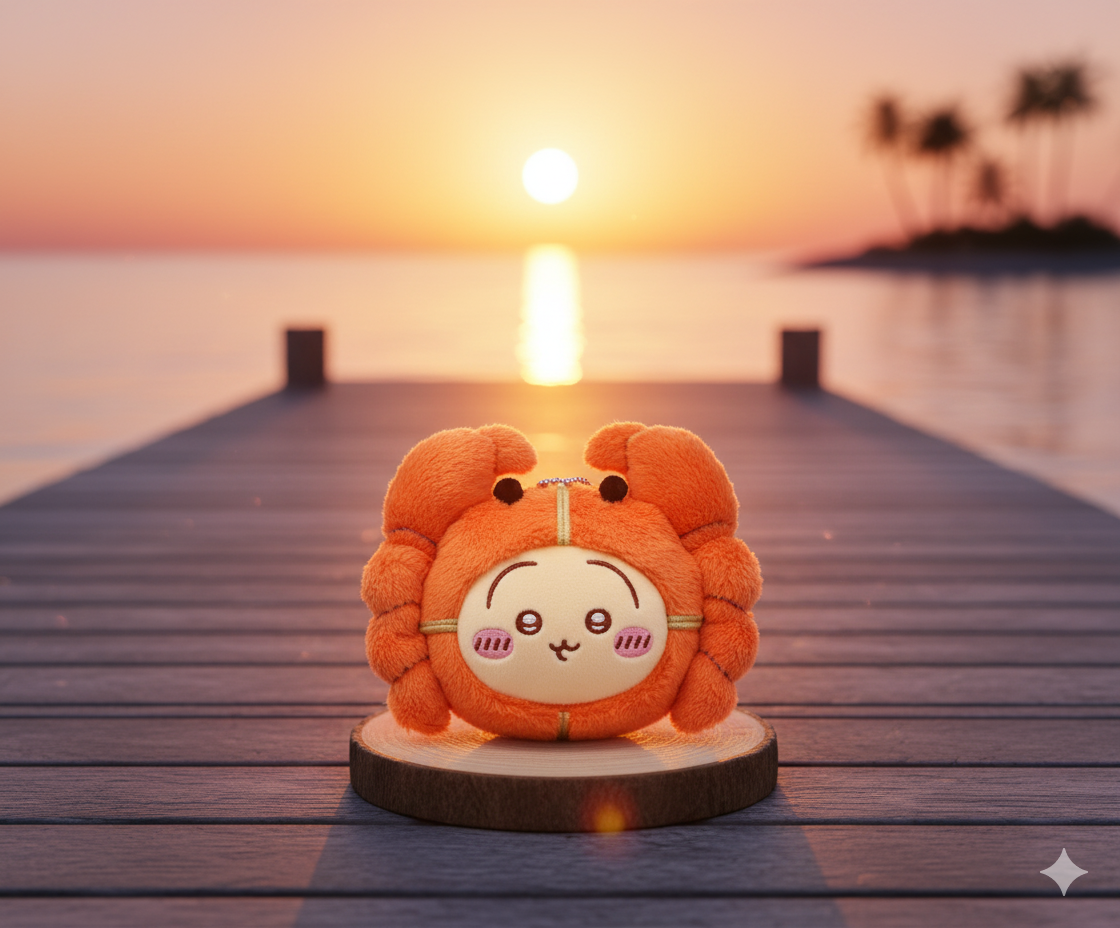 CHiiKAWA Shanghai Limited Edition Hairy Crab Usgai Plush Keychain