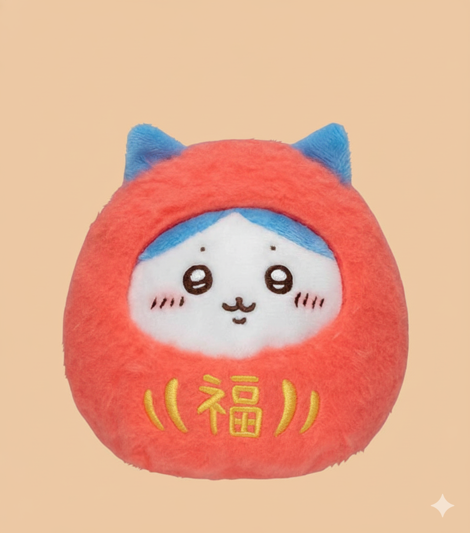 Chiikawa Daruma Chiikawa Plush - Adorable Lucky Character Stuffed Toy for Fans