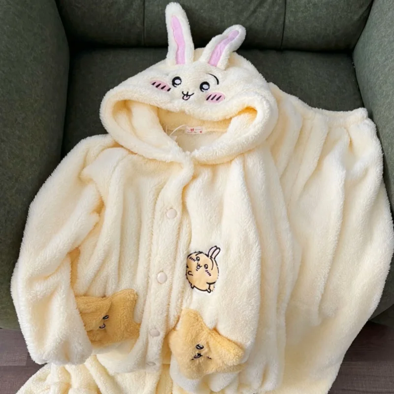 Chiikawa Velvet Robes - Luxurious Anime Character Loungewear for Ultimate Cozy Comfort