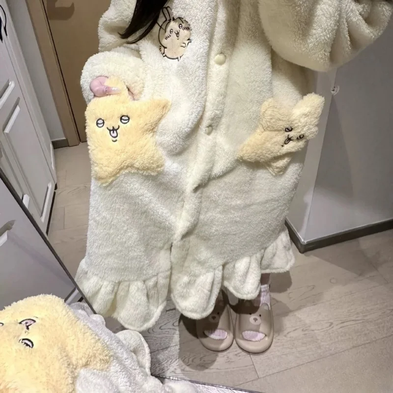 Chiikawa Velvet Robes - Luxurious Anime Character Loungewear for Ultimate Cozy Comfort - Image 6