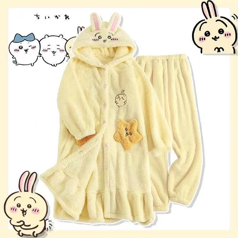 Chiikawa Velvet Robes - Luxurious Anime Character Loungewear for Ultimate Cozy Comfort - Image 10