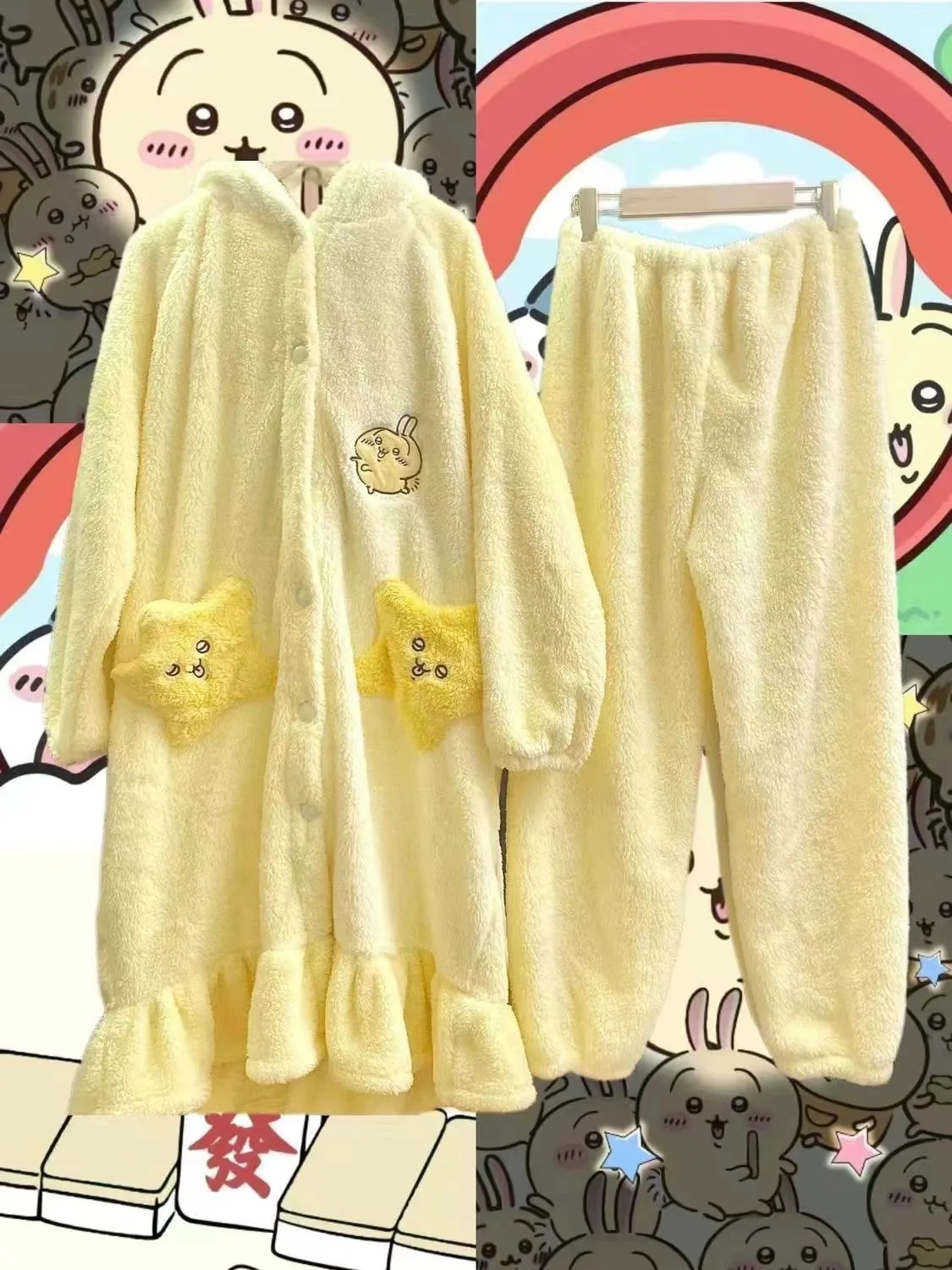 Chiikawa Velvet Robes - Luxurious Anime Character Loungewear for Ultimate Cozy Comfort - Image 11