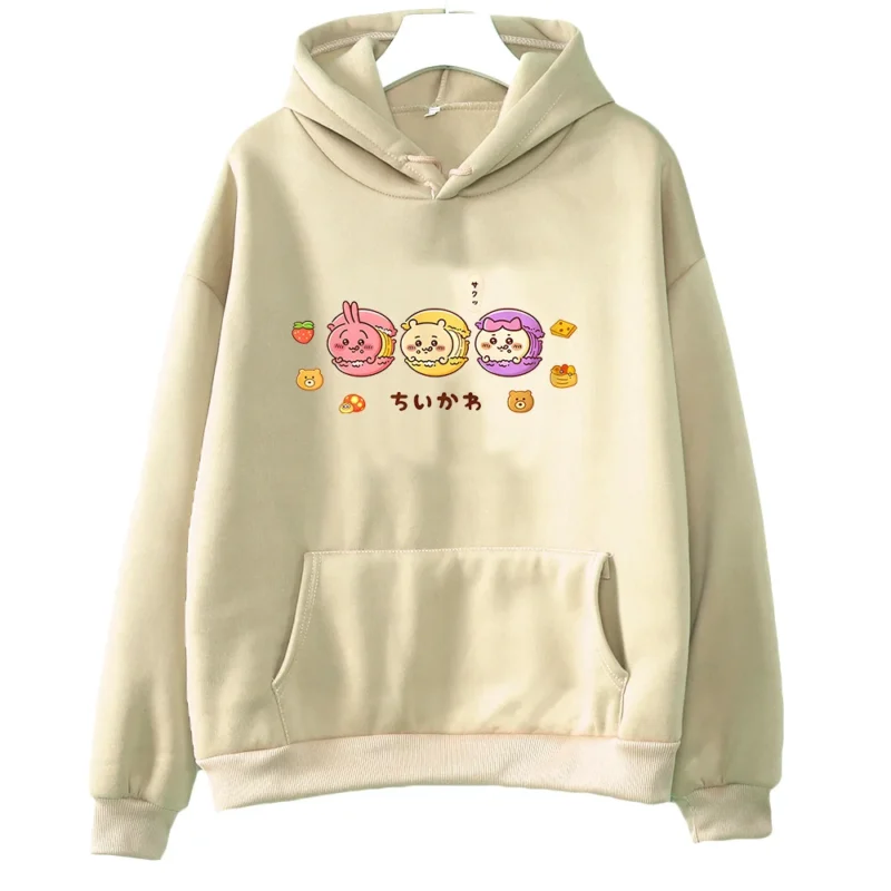Chiikawa Macaron Hoodie for Sweet Kawaii Style and Pastel Character Charm