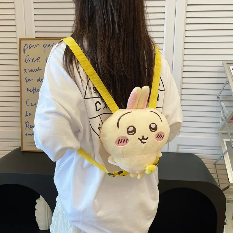 Chiikawa Hachiware Usagi Plush Backpack - Adorable Anime Character Plush Bag for Everyday Carry