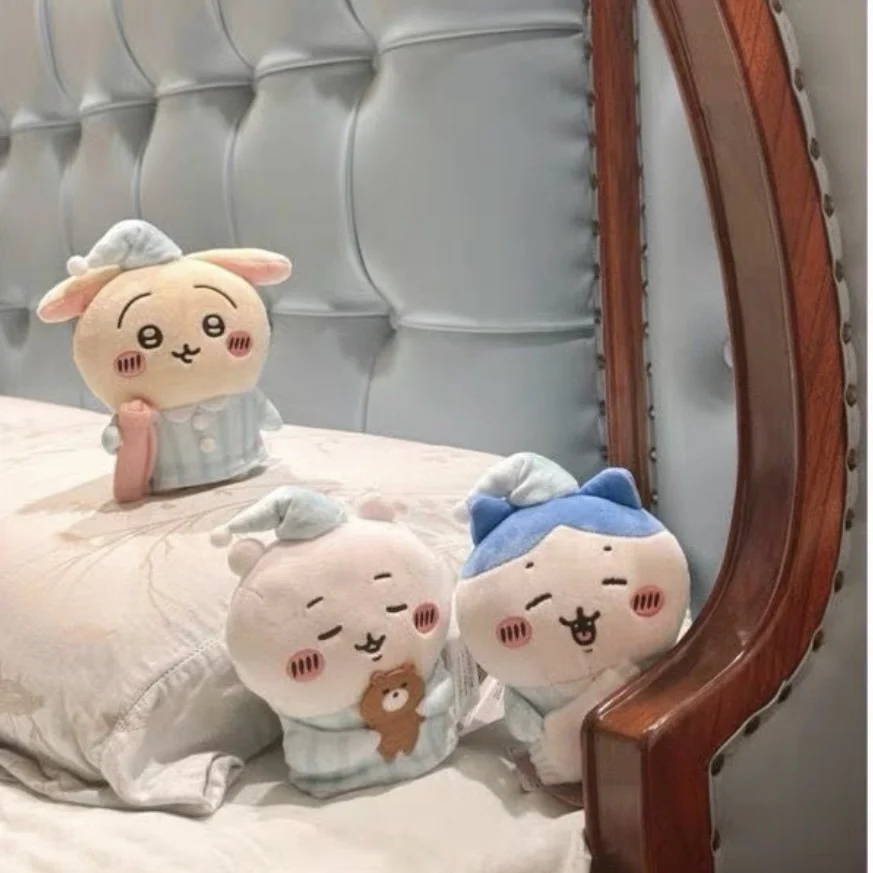 Chiikawa Pajamas Sleeping Series Plush Keychain - Adorable Anime Character Pajama-Clad Mini Plush for Bags & Keys - Image 3